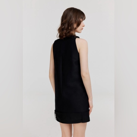 Valeska Valentina Jasso Collado w/ Fabrique Caspian Buckle Dress Wool Silk Blend - Picture 16 of 16